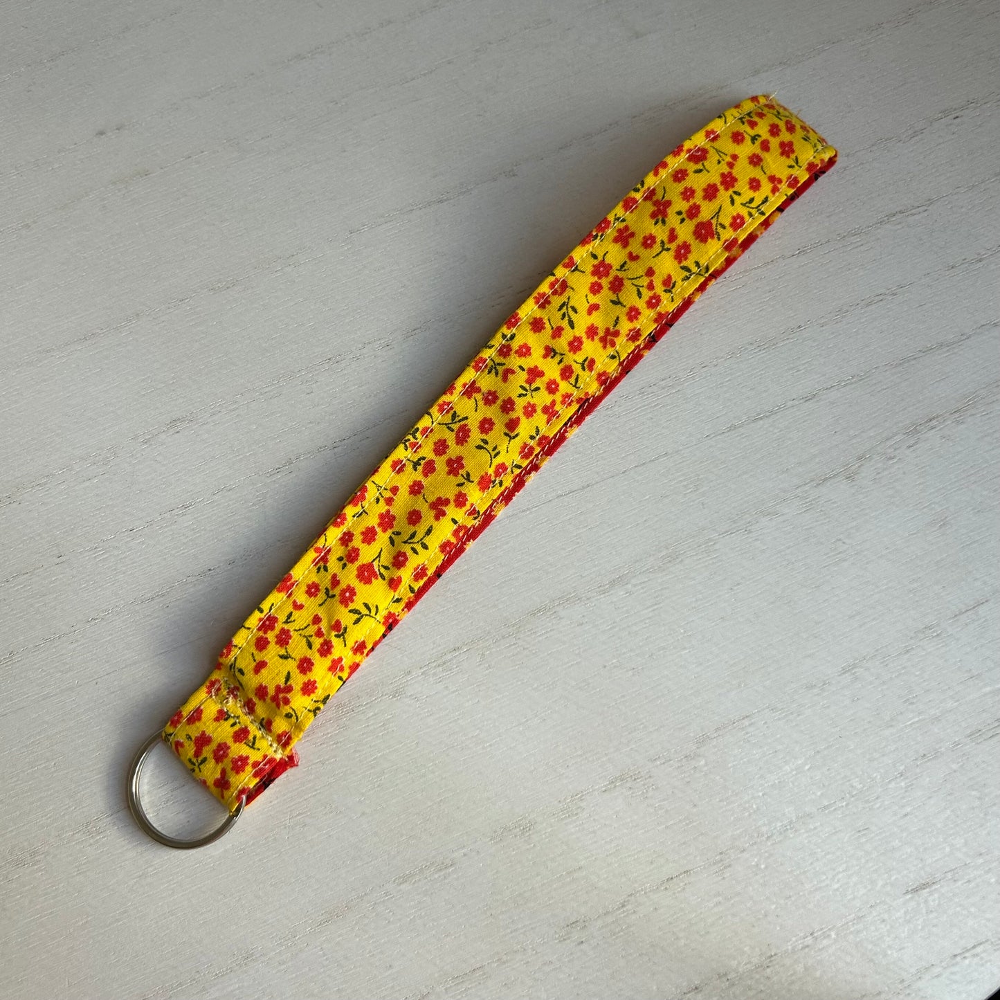 Red & Yellow Floral Lanyard