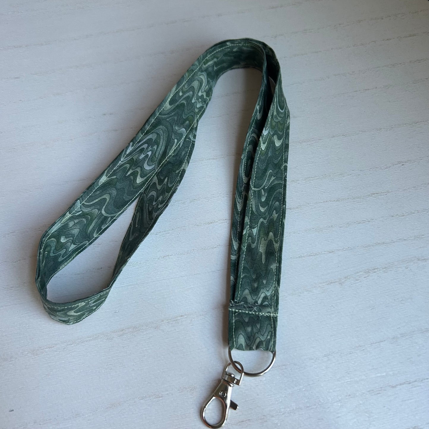 Green Wavy Lanyard