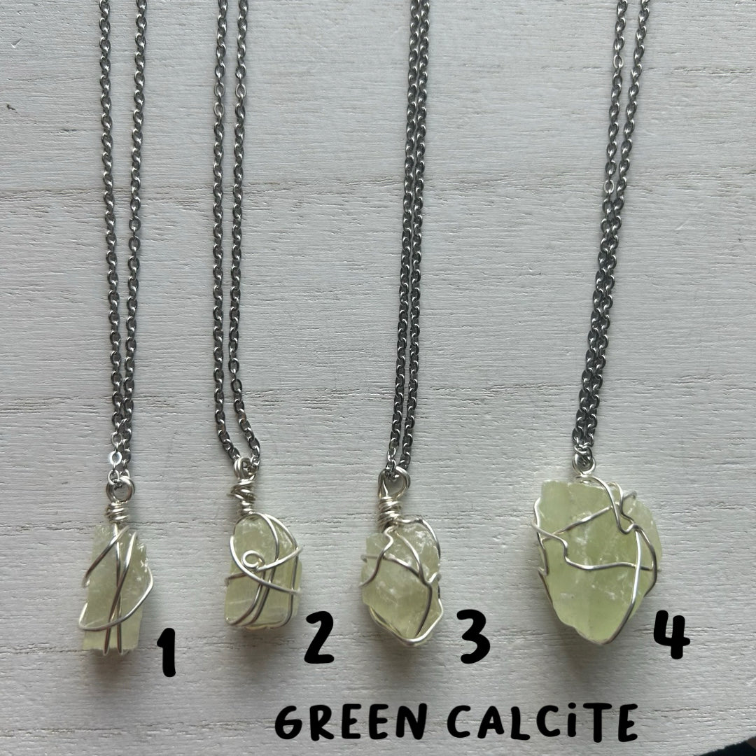 Green Calcite Necklace