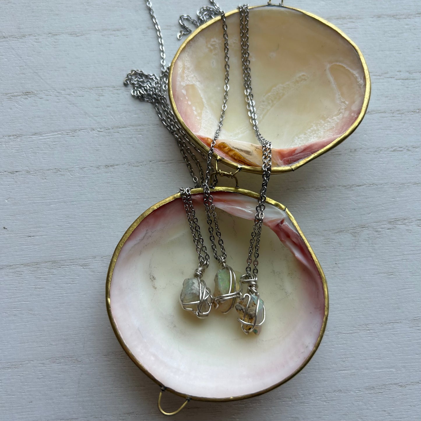 Ethiopian Opal Sterling Silver Necklace