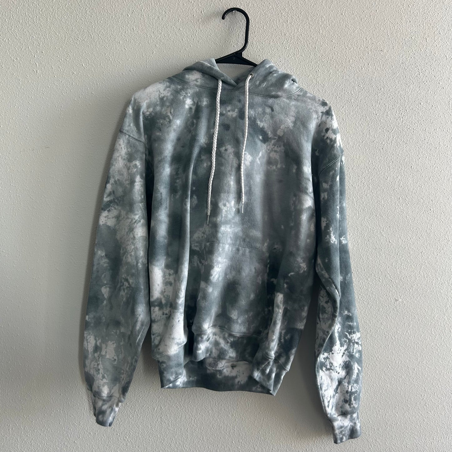 Grey & Blue Tie Dye Hoodie
