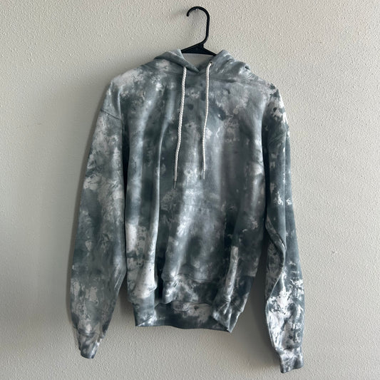 Grey & Blue Tie Dye Hoodie