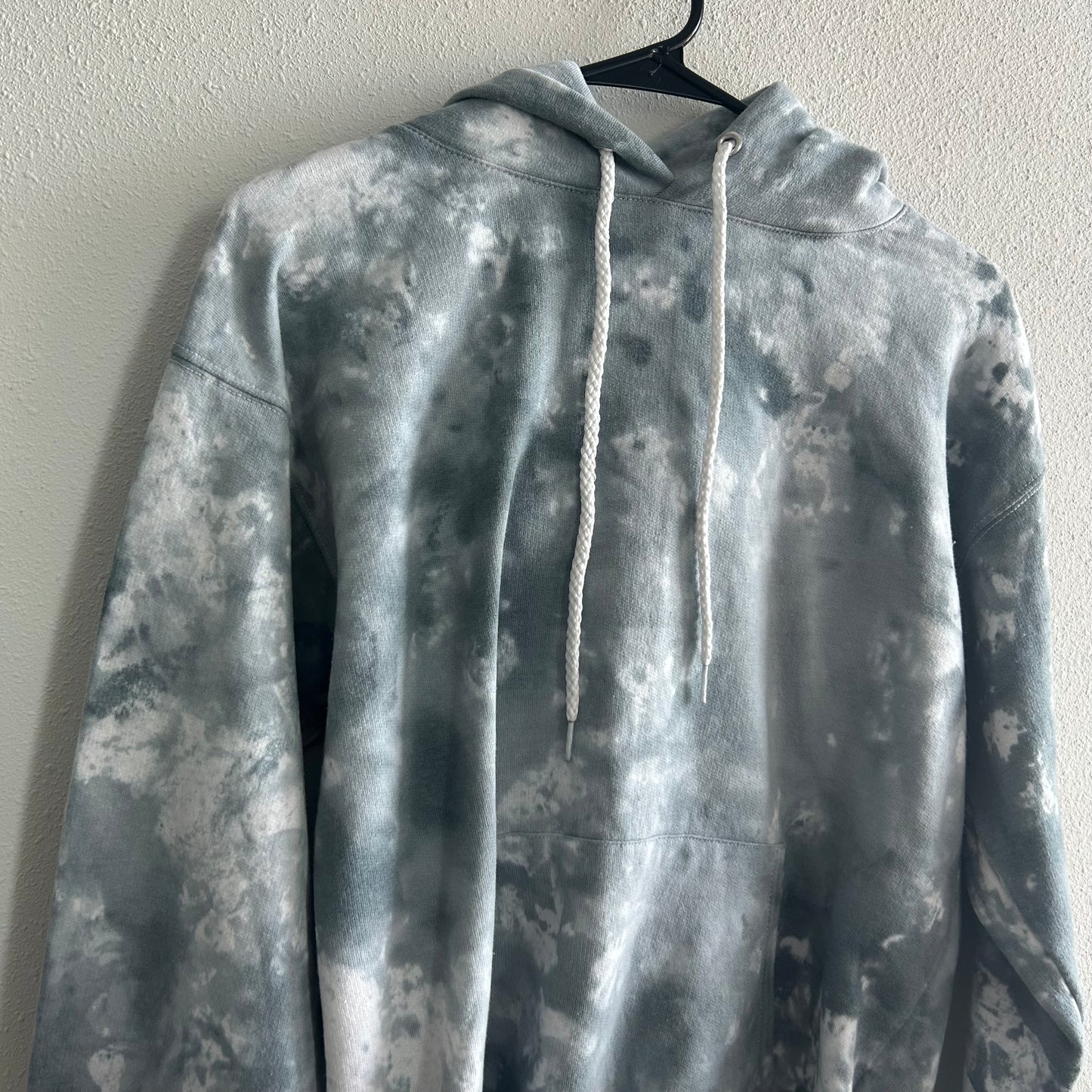 Grey & Blue Tie Dye Hoodie