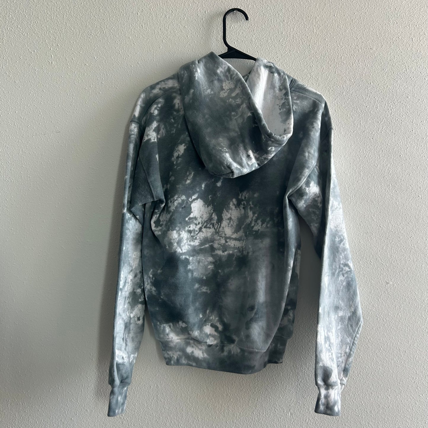 Grey & Blue Tie Dye Hoodie