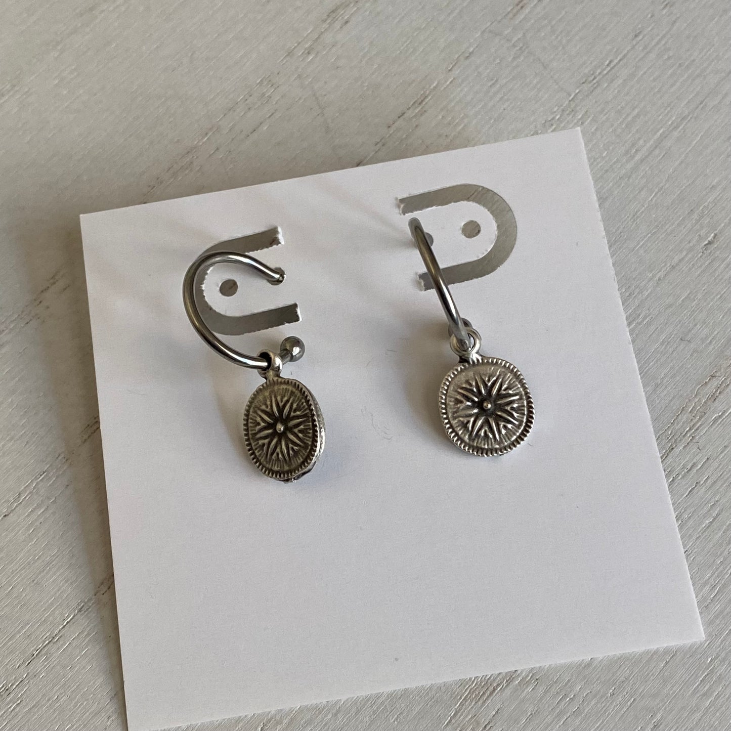 Compass Hoop Earrings