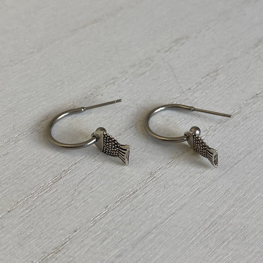 Fish Hoop Earrings
