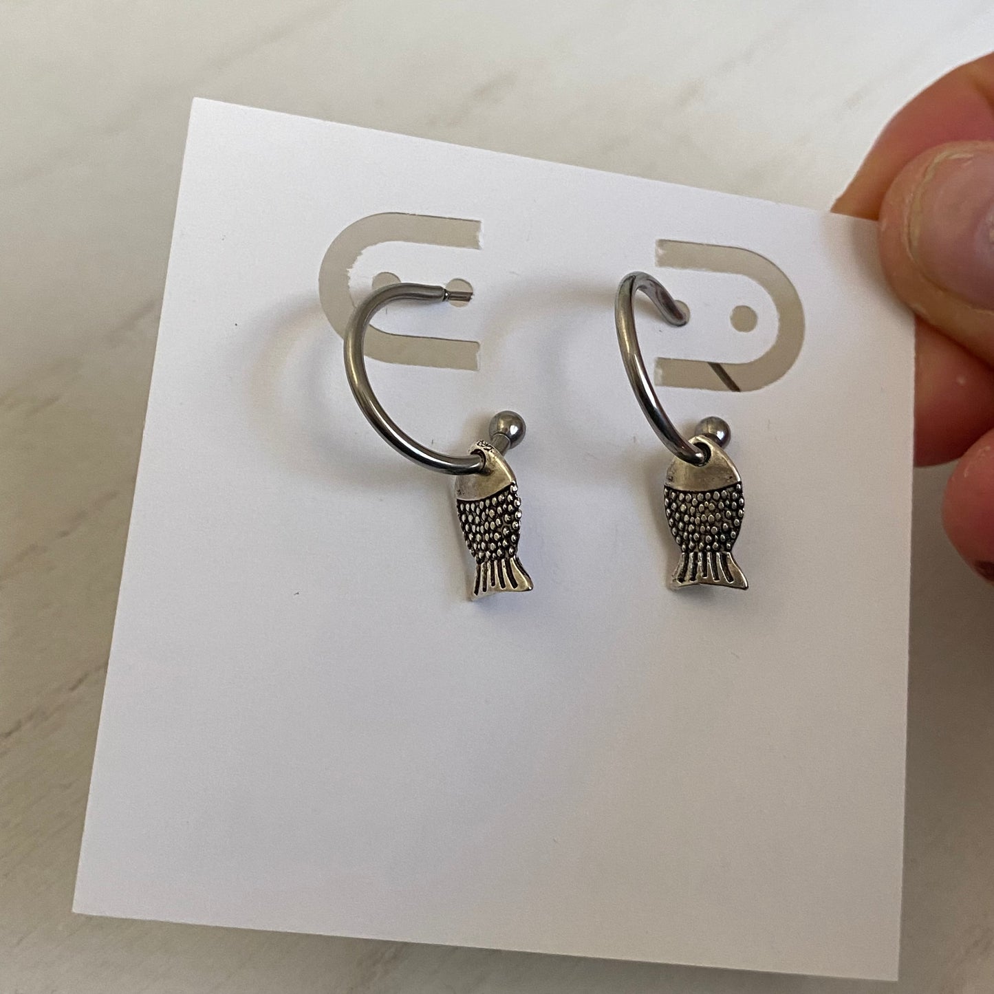 Fish Hoop Earrings