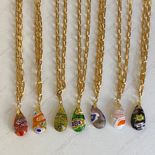 Lampwork Drop Necklace