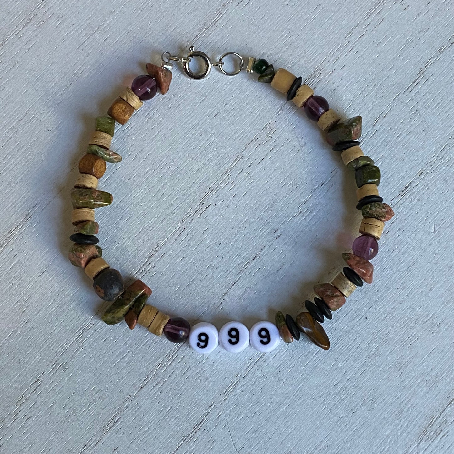 999 Unakite Beaded Bracelet