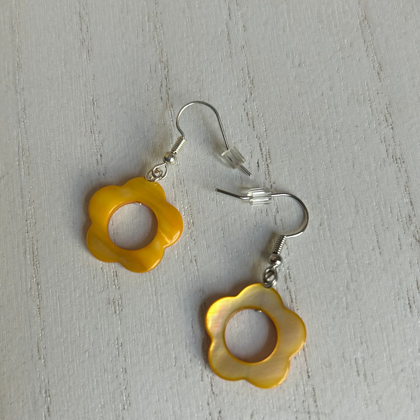 Orange Flower Earrings (Small)