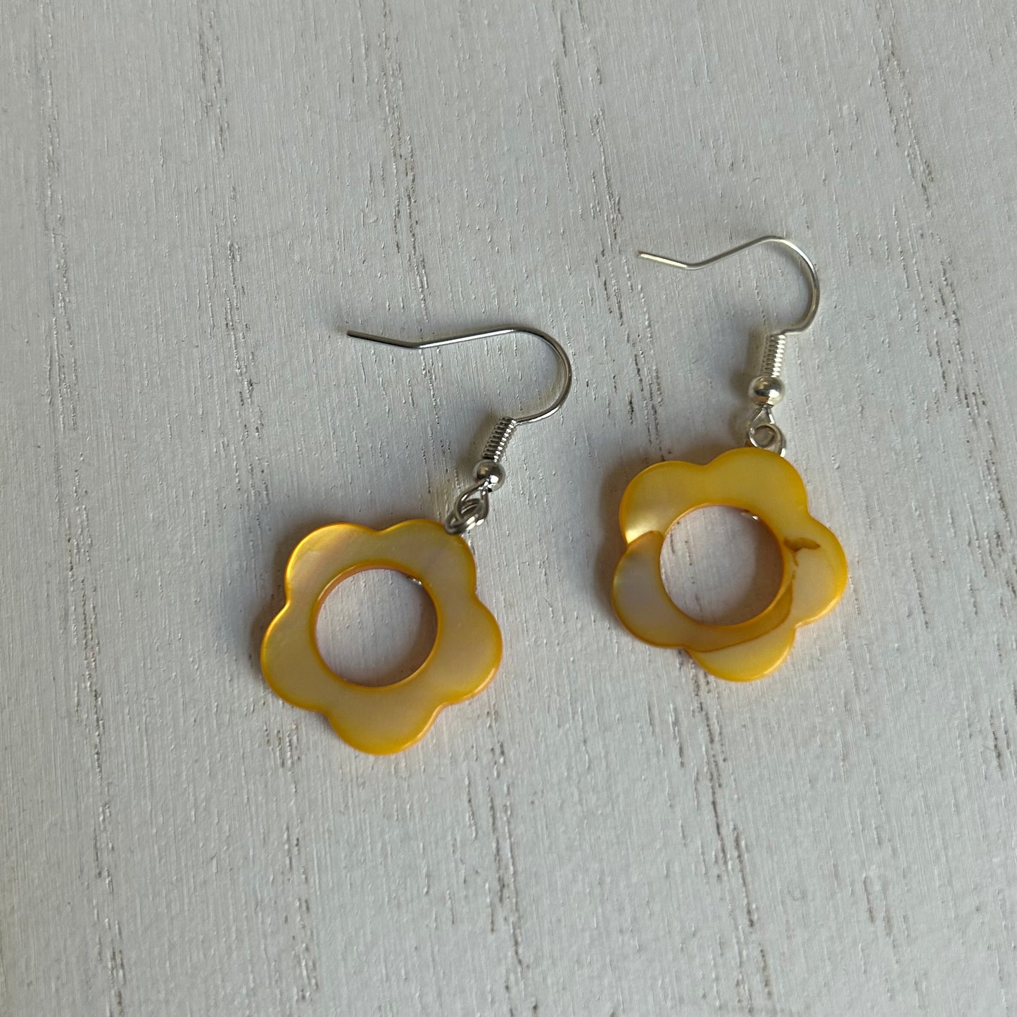 Orange Flower Earrings (Small)