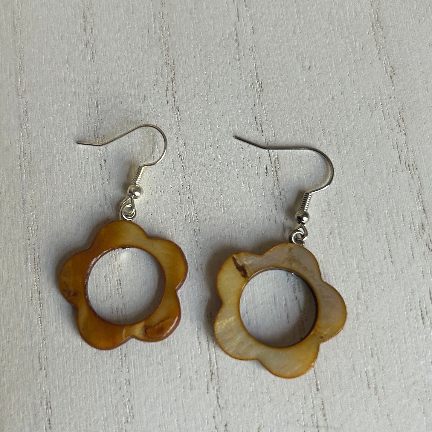 Orange Flower Earrings (Large)