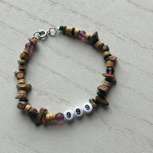 999 Unakite Beaded Bracelet