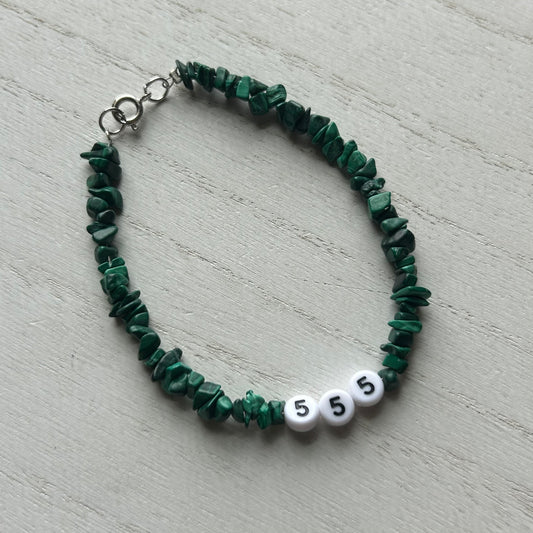 555 Malachite Beaded Bracelet