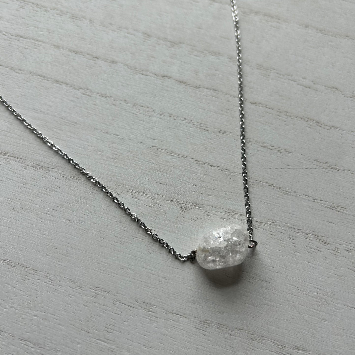 Cracked Clear Quartz Necklace
