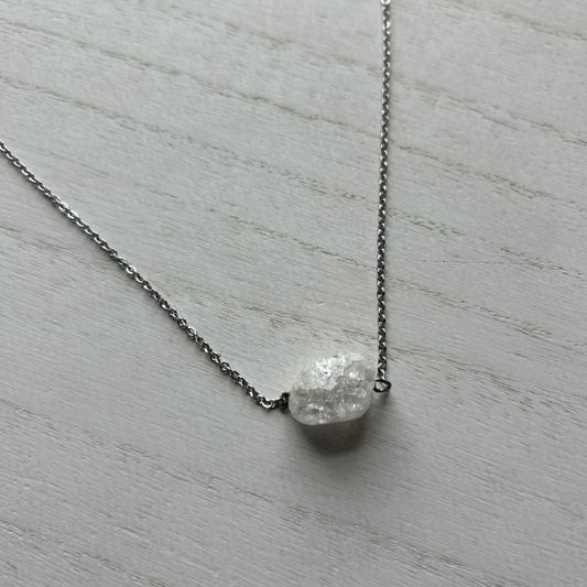 Cracked Clear Quartz Necklace