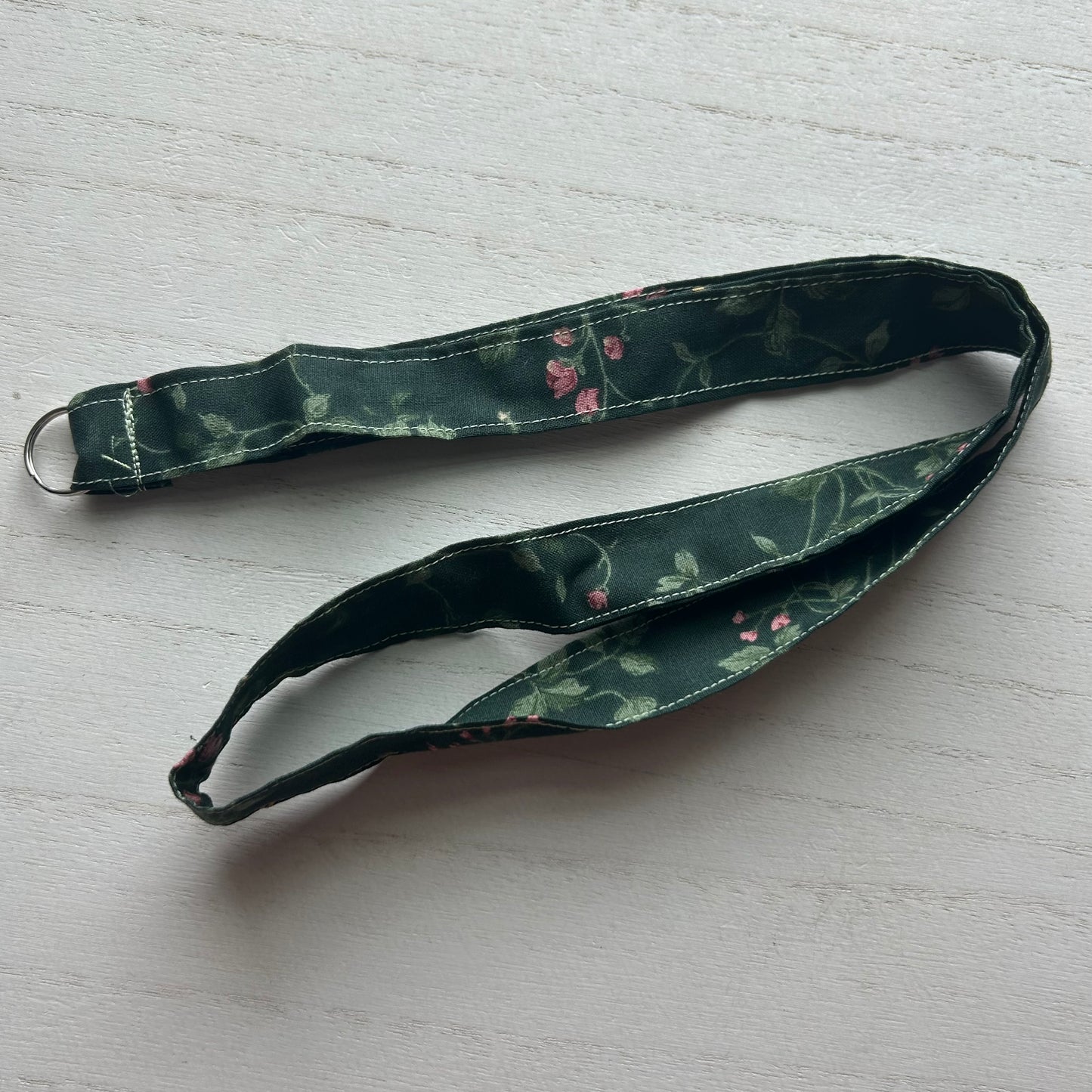 Green Floral Lanyard