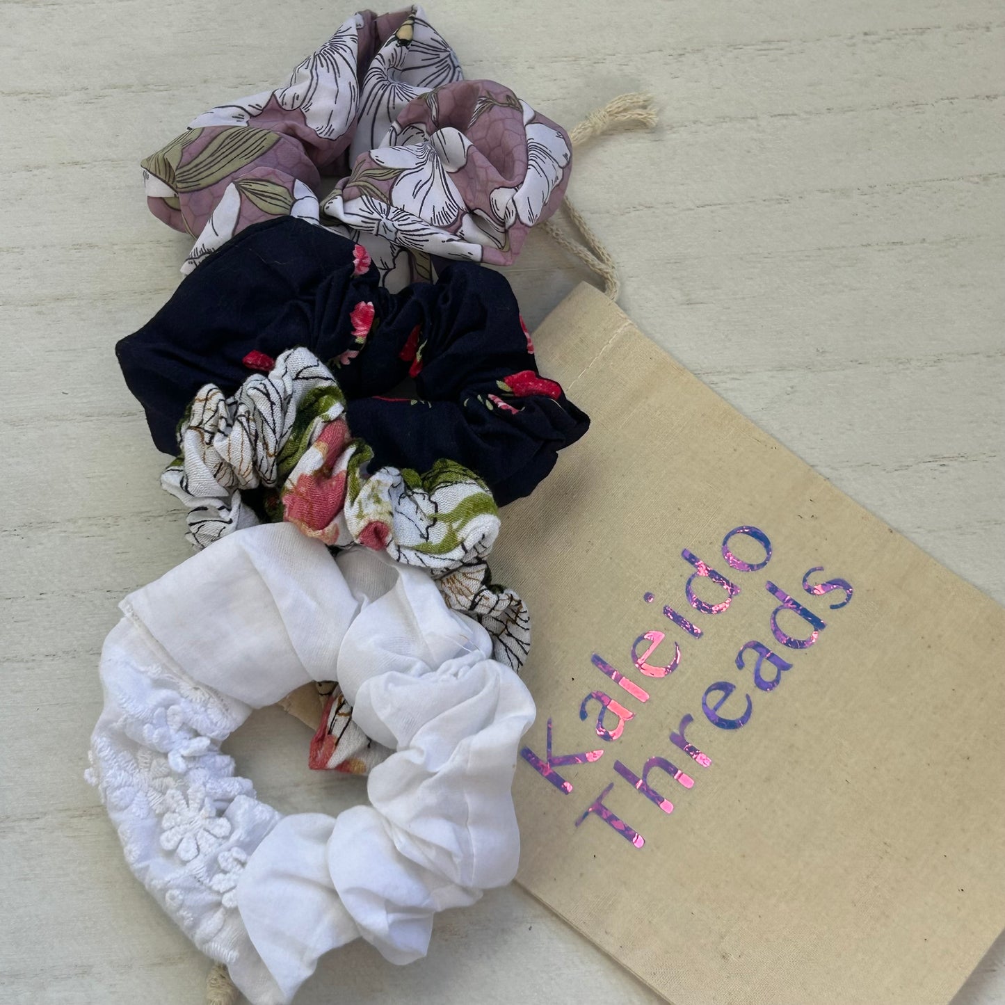 Four Florals Scrunchies 4 Pack