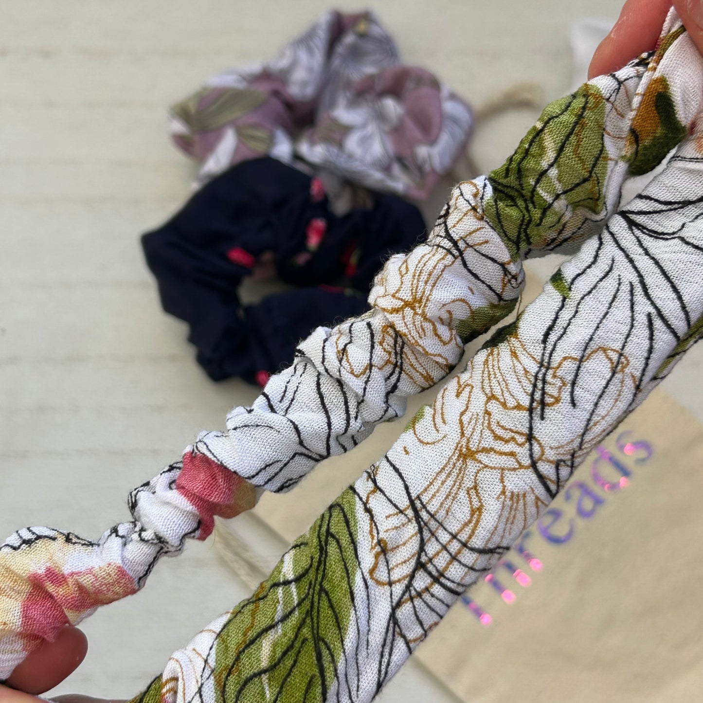 Four Florals Scrunchies 4 Pack