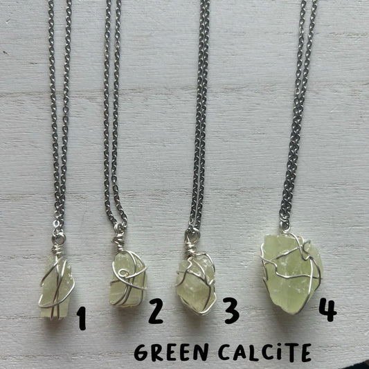 Green Calcite Necklace