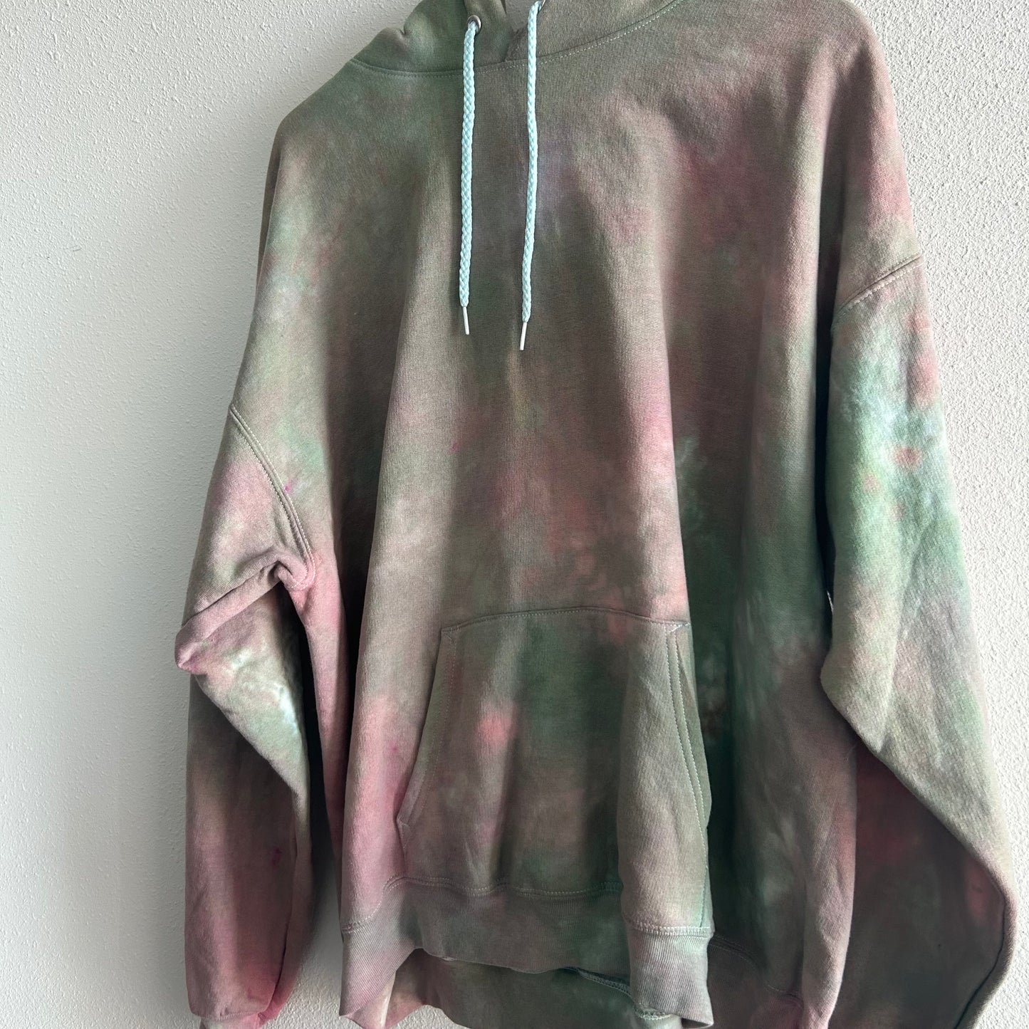 Green & Red Tie Dye Hoodie