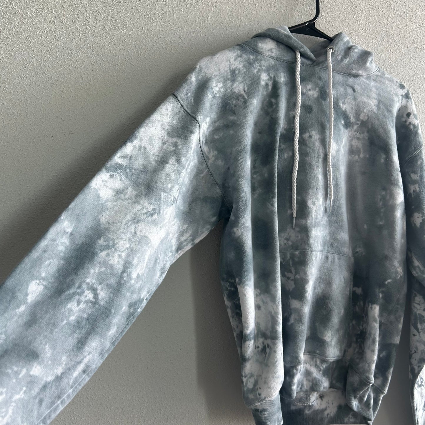 Grey & Blue Tie Dye Hoodie