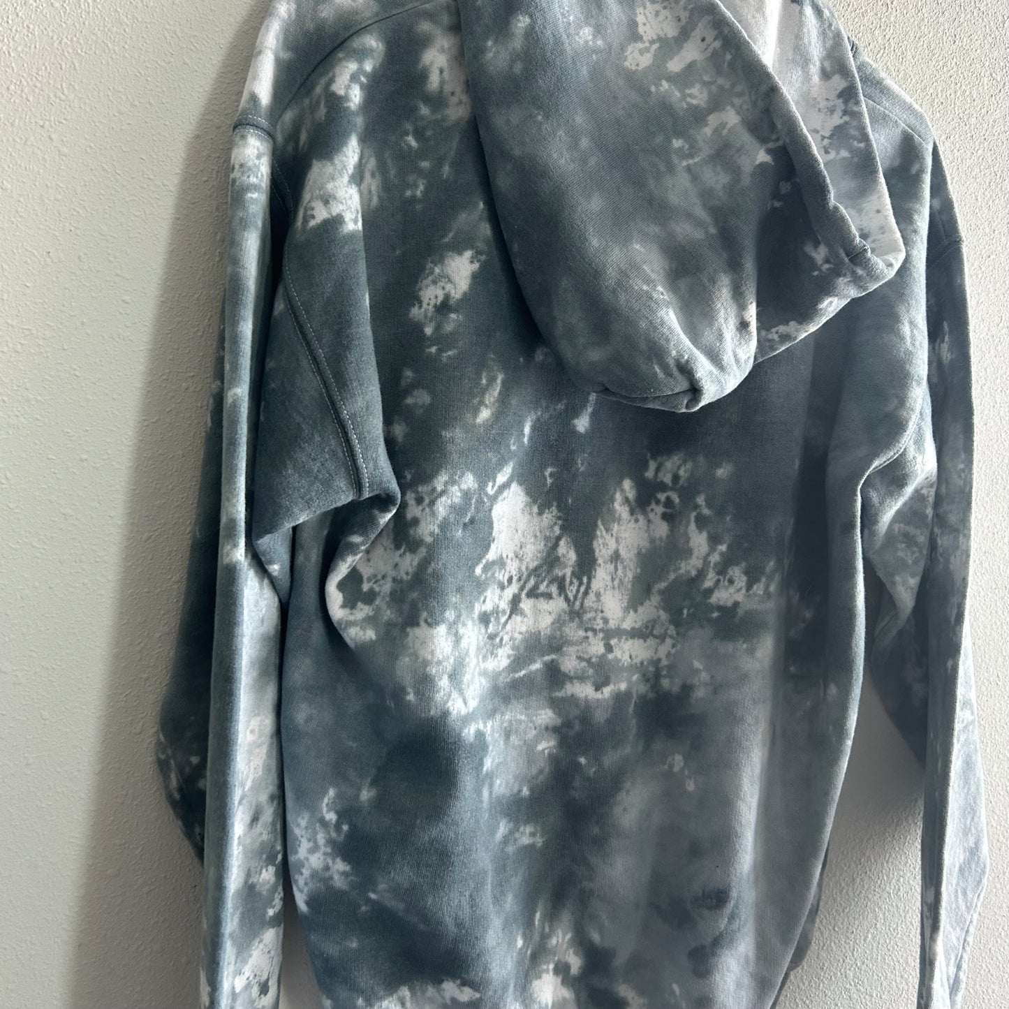 Grey & Blue Tie Dye Hoodie