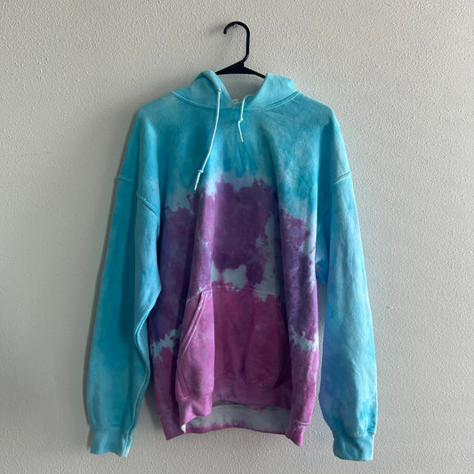 Purple & Pink & Teal Tie Dye Hoodie