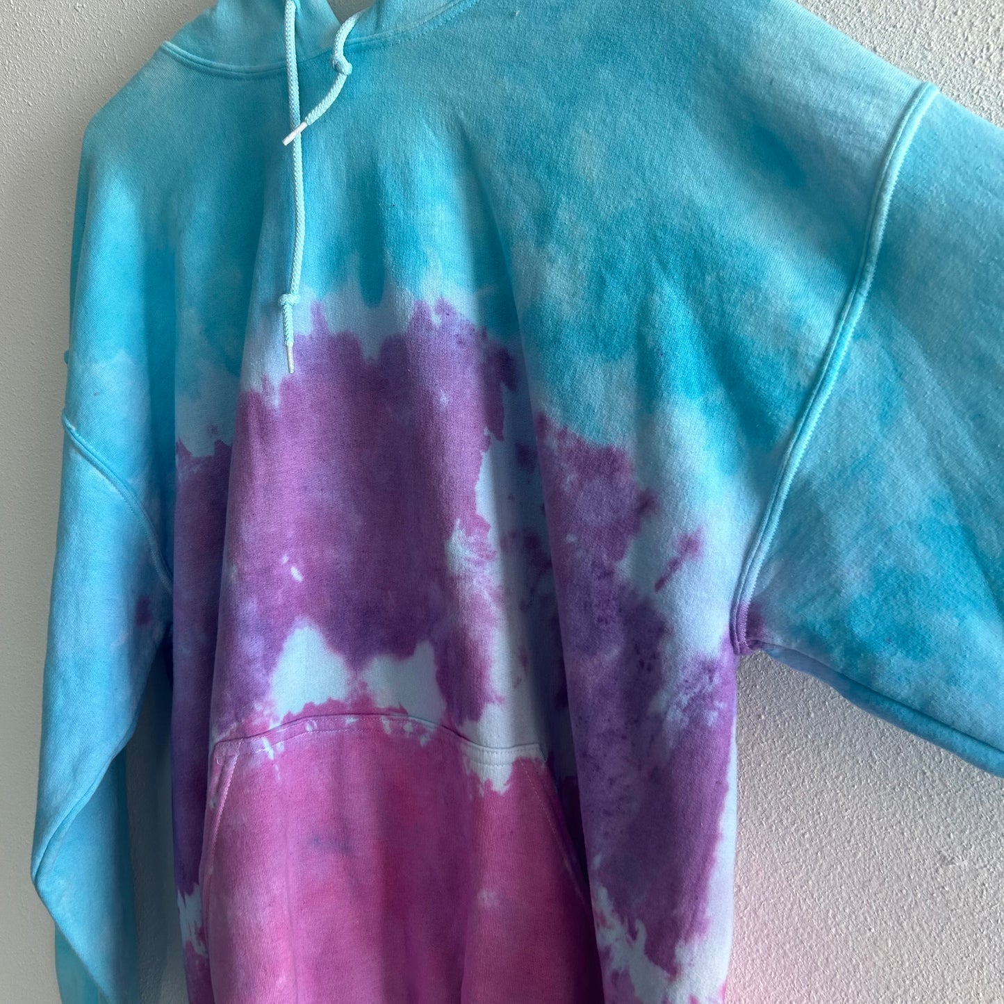 Purple & Pink & Teal Tie Dye Hoodie
