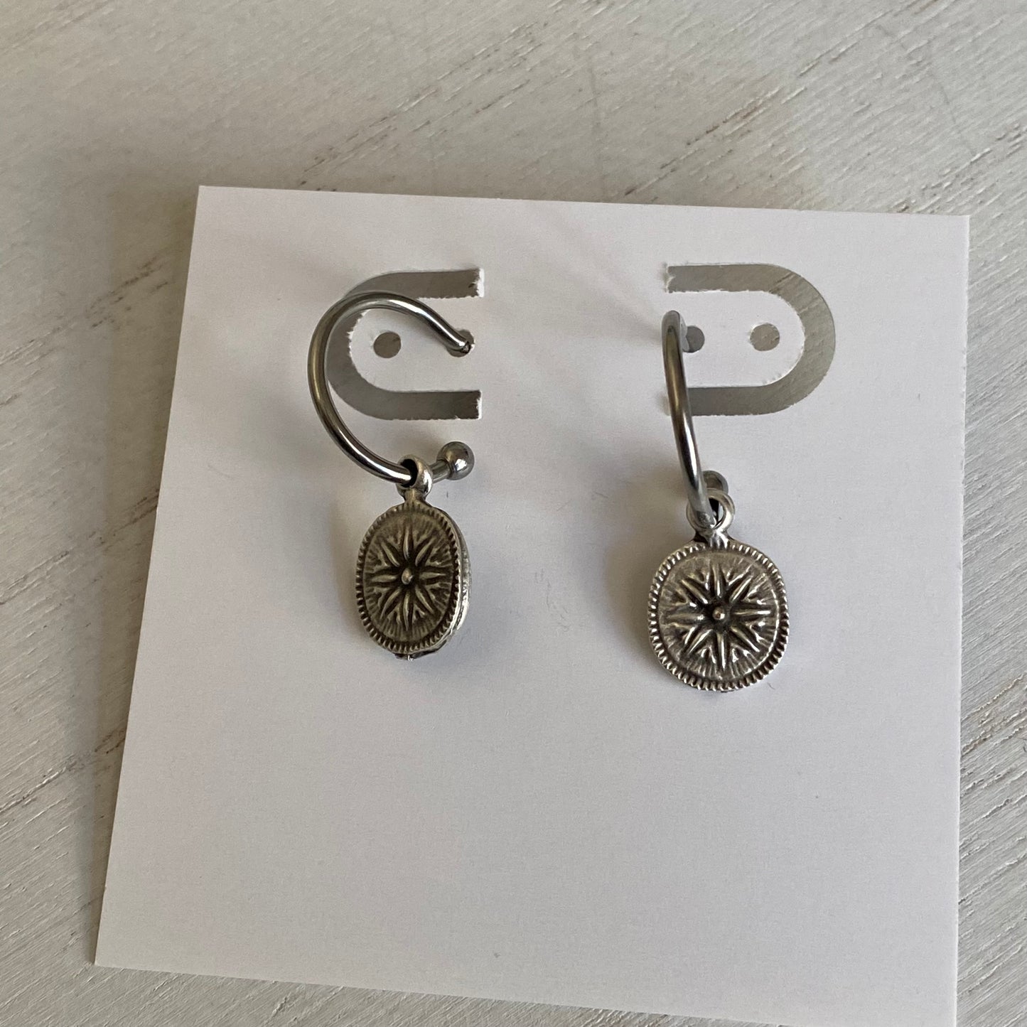 Compass Hoop Earrings