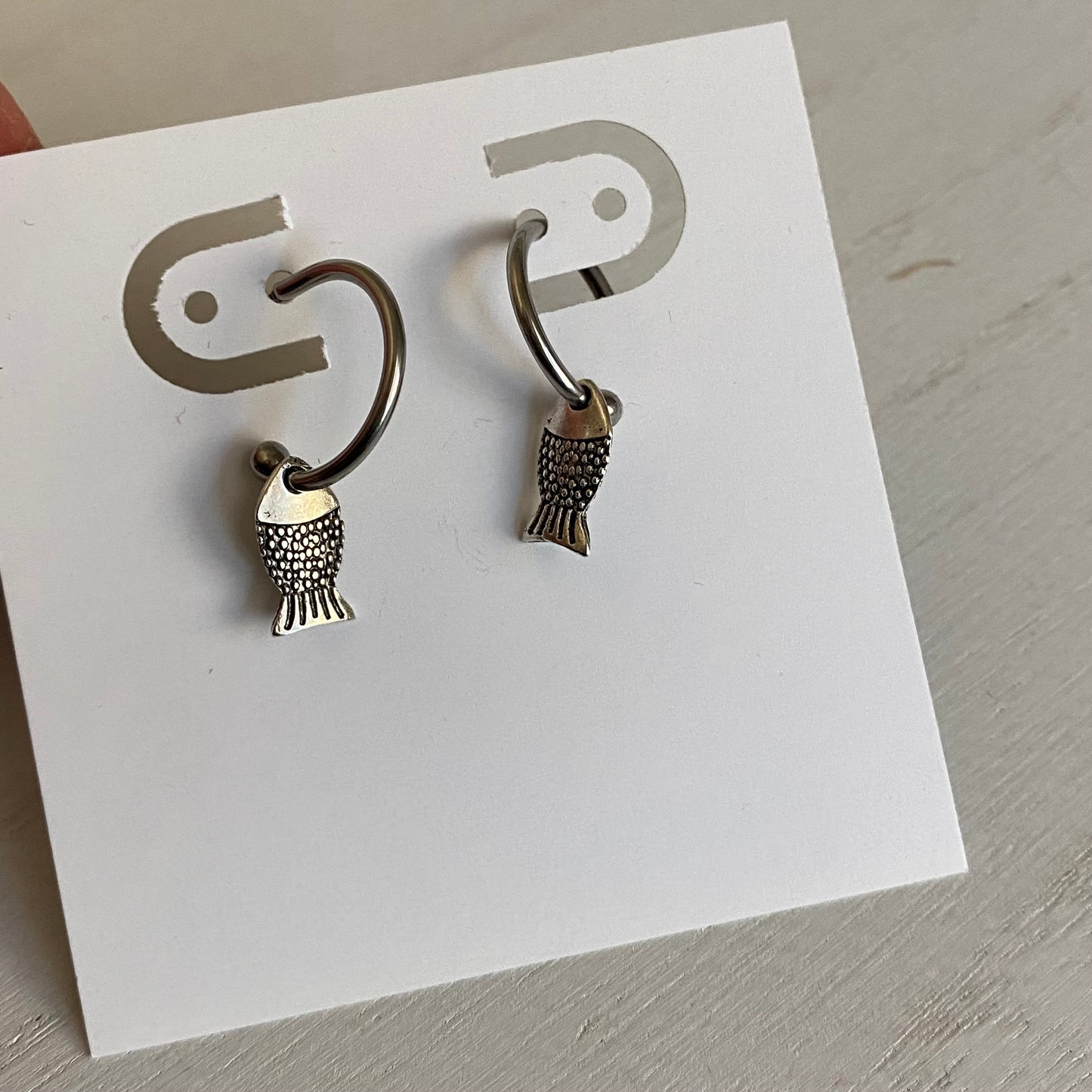 Fish Hoop Earrings