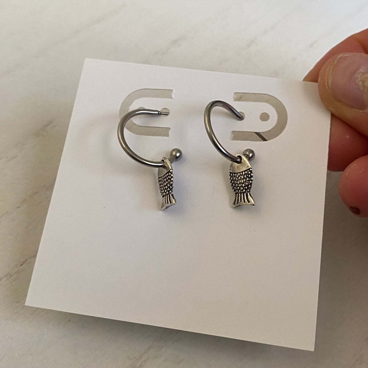 Fish Hoop Earrings