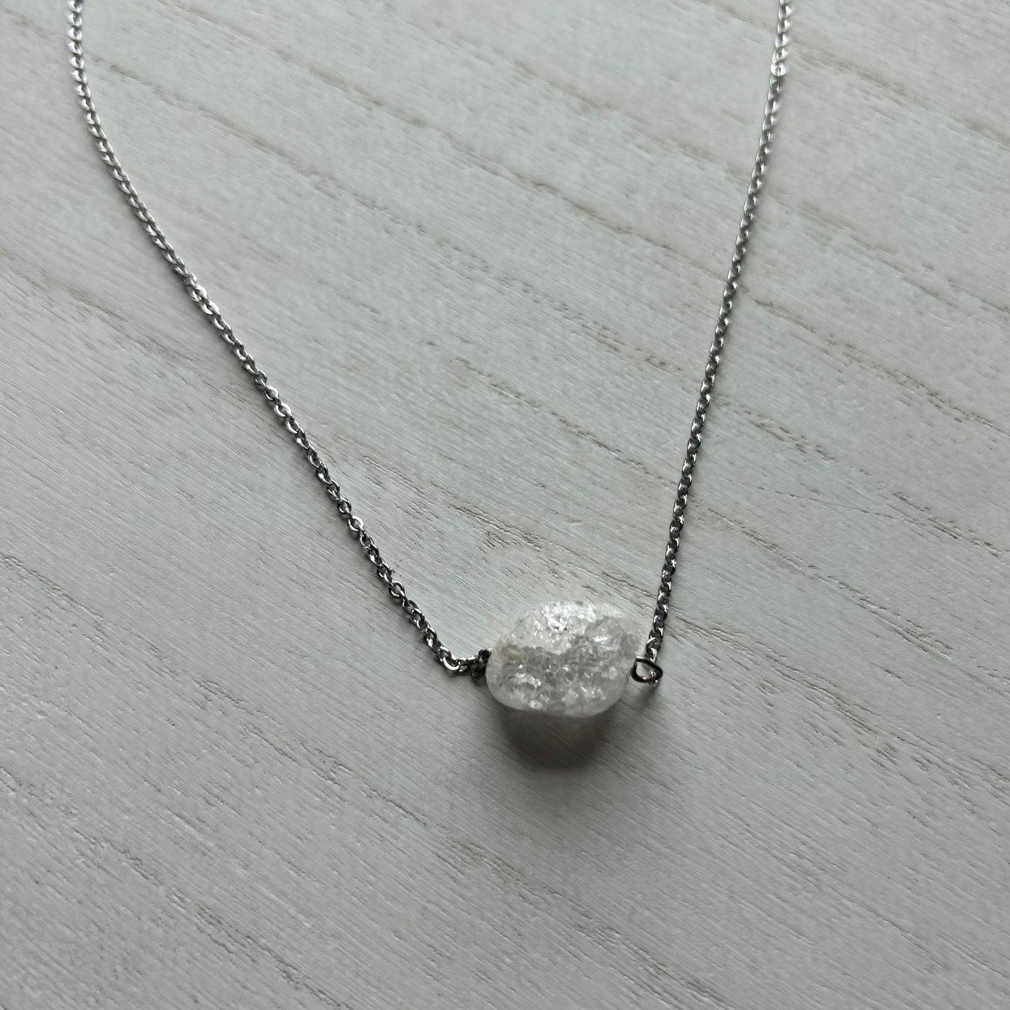 Cracked Clear Quartz Necklace